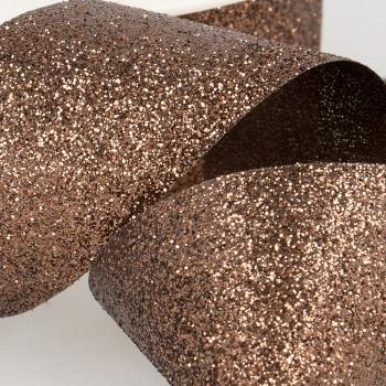 Glitzerband 20mm Braun